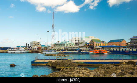 Panoramic view of the port in the capital George Town in the Caribbean, Grand Cayman, Cayman Islands Stock Photo