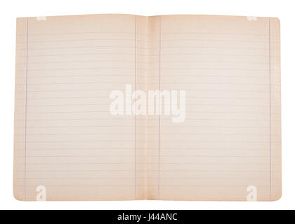 Old sheet isolated on white Stock Photo