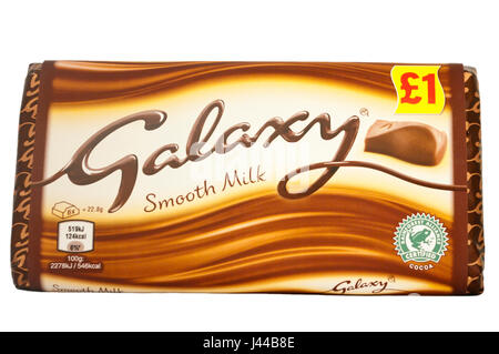 Bar Of Galaxy Smooth Milk Chocolate Stock Photo