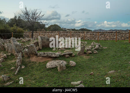 Ancient necropolis of Li Muri - Arzachena Sardinia Stock Photo