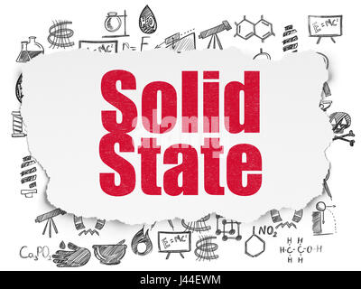 Science concept: Solid State on Torn Paper background Stock Photo