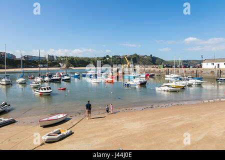 Tenby, Pembrokeshire, Wales May 2017 UK Holiday destination on the west coast of Wales in the south part of pembrokeshire with blue flag beaches Stock Photo