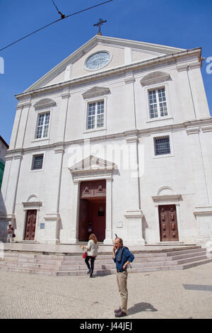 Portugal, Estremadura, Lisbon, Bairro Alto, Exterior of Sao Roque church. Stock Photo