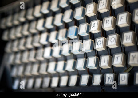 Obsolete Keyboard buttons close up shot. Stock Photo