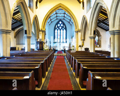 Interior at St James Church Boroughbridge North Yorkshire England Stock Photo