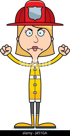 A cartoon firefighter woman looking angry Stock Vector Image & Art - Alamy