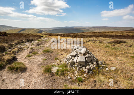 Public bridalway on Burn fell, in the forest of Bowland Stock Photo