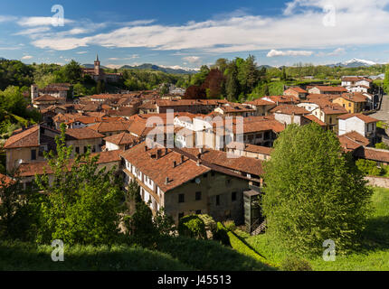 View of the medieval town of Castiglione Olona, Varese Province, Lombardy, Italy. Stock Photo