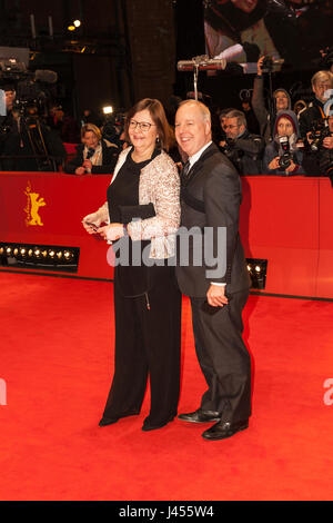Kent Doyle Logsdon and his wife at Berlinale 2017 Stock Photo