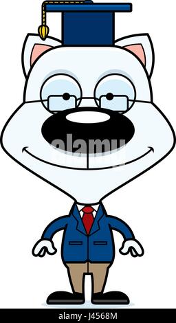 A cartoon teacher kitten smiling Stock Vector Image & Art - Alamy