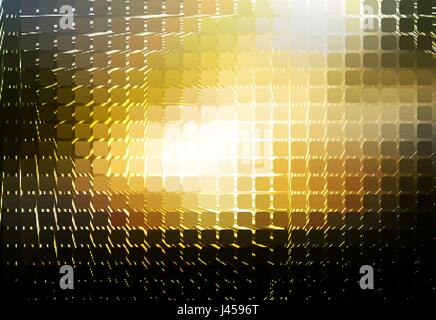 Black grey yellow white glowing spiral mosaic rounded corners square tiles vector background Stock Vector