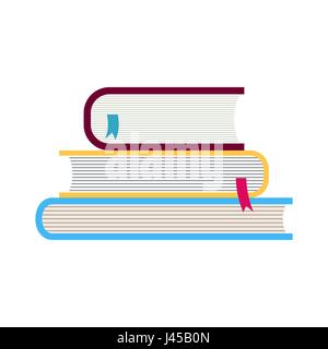 Three books Stock Vector
