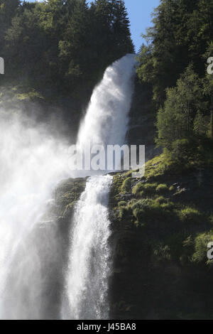 France, Alpes, Cascade du Rouget Waterfall near Samoens, Stock Photo