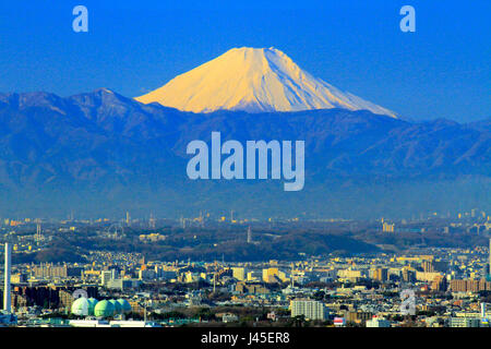 Mount Fuji View from Tokyo Metropolitan Government Building Shinjuku Japan Stock Photo