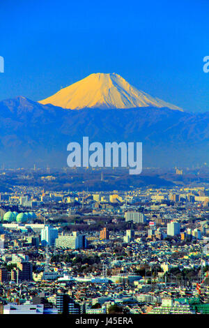 Mount Fuji View from Tokyo Metropolitan Government Building Shinjuku Japan Stock Photo