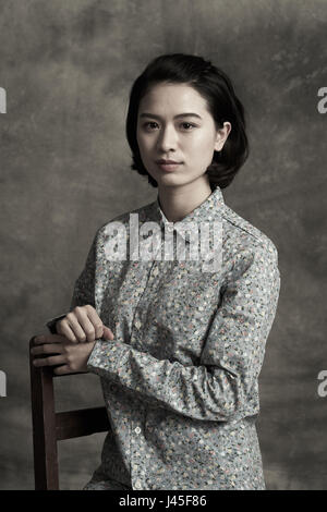 Retro young woman Stock Photo