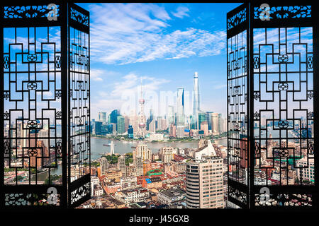 Urban architecture in Shanghai Stock Photo