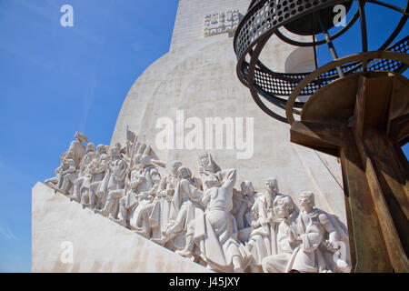 Portugal, Estredmadura, Lisbon, Belem, Monument to the Discoveries built in 1960 to commemorate the 500th anniversary of the death of Henry the Naviga Stock Photo