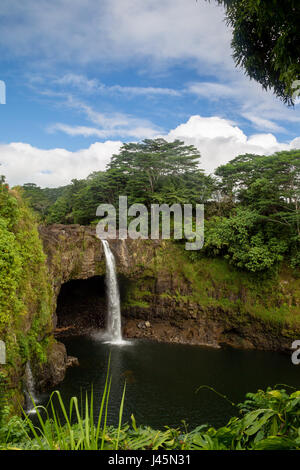 The Rainbow Falls near Hilo on Big Island, Hawaii, USA. Stock Photo