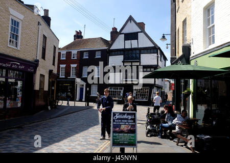 crooked house 17th century kings gallery in palace street city of canterbury kent uk may 2017 Stock Photo