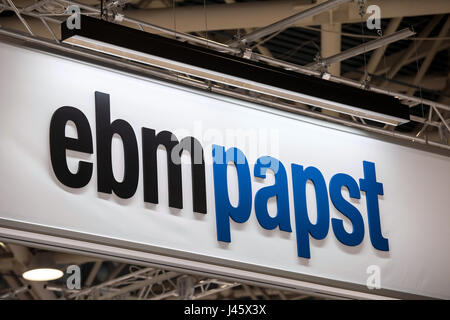 Ebmpapst company logo sign. Ebmpapst is worldwide innovation leader in fans and motors Stock Photo