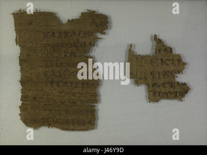 Papyrus 36   Laurentian Library, PSI 3   John 3,14 18.31 32.34 35   recto Stock Photo