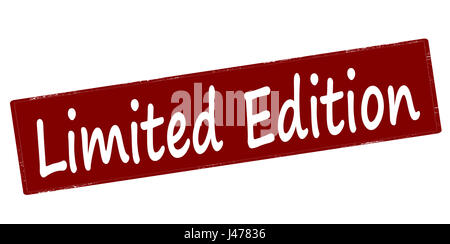 Stamp with text limited edition inside, vector illustration Stock Photo