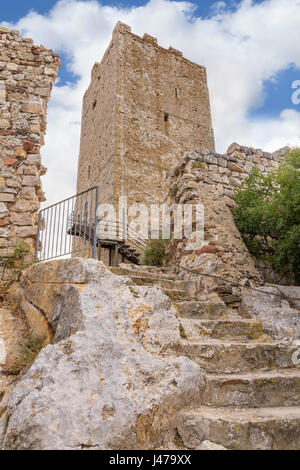 The tower of ancient Castle of Fava in Posada - Sardinia Stock Photo