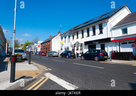 Main Street. The Claudy bombing occurred on 31 July 1972, when three car bombs exploded mid-morning on the Main Street of Claudy in County Londonderry Stock Photo