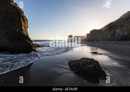 Late afternoon at El Matador State Beach in Malibu California. Stock Photo