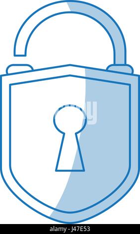blue shading silhouette of padlock icon Stock Vector Image & Art - Alamy
