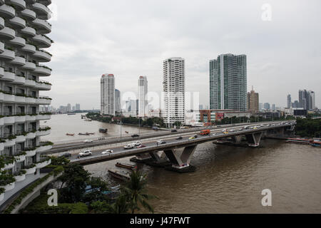 Bangkok taken from shang ri la hotel october  2016 Stock Photo