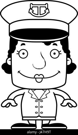 A cartoon boat captain woman smiling Stock Vector Image & Art - Alamy