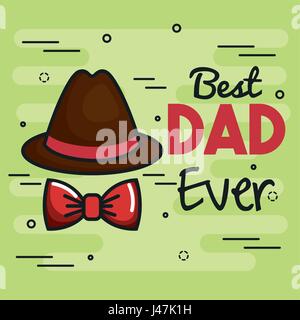 Best dad card Stock Vector