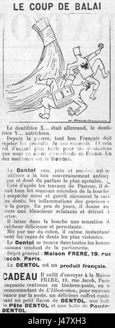 No 3791, 30 Octobre 1915, Dentol Stock Photo