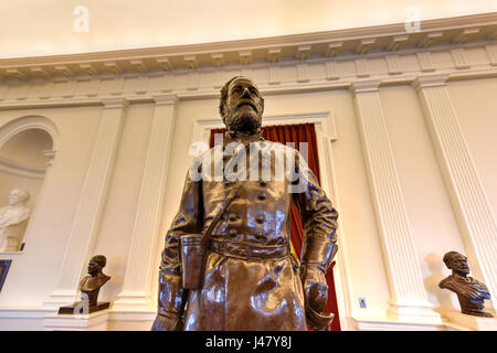 Richmond, Virginia - February 19, 2017: Confederate monument in the Old House Chamber in the Virginia State Capitol in Richmond, Virginia. Stock Photo