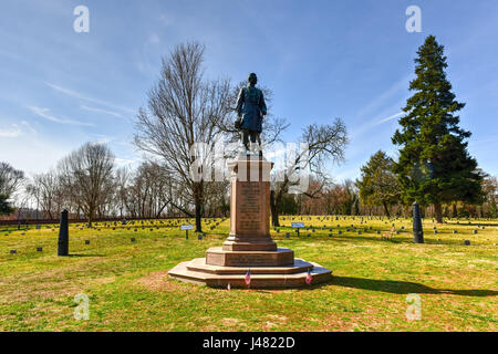 Monument to General Humphrey on a Battlefield in Fredericksburg, Virginia Stock Photo