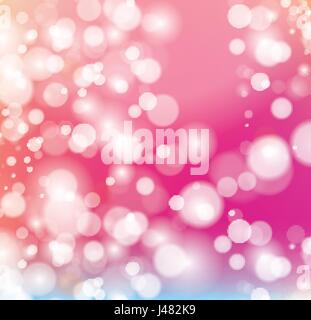 Abstract background with color sparkles. Shiny defocused bokeh lights on colored background. Vector illustration Stock Vector