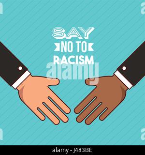 stop racism image  Stock Vector