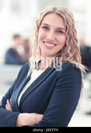 Portrait of happy smiling  business woman Stock Photo