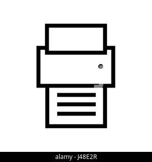 Printer icon, vector illustration. Flat design style Stock Photo