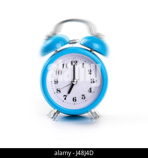 alarm clock ringing isolated on white background Stock Photo