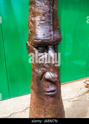 Metal Garden Sculptures in the small village of Pott Shrigley, Cheshire, England. Stock Photo