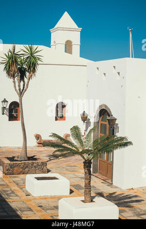 Promenade in Marina Rubicon in Playa Blanca, Lanzarote, Canary Island, Spain Stock Photo