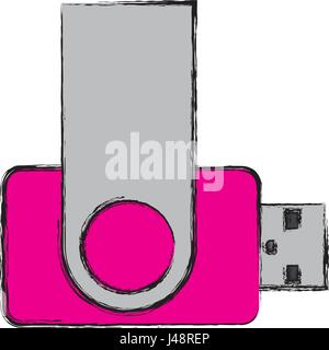 USB connection technology Stock Vector