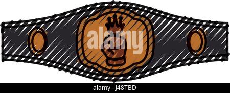Boxing trophy championship Stock Vector