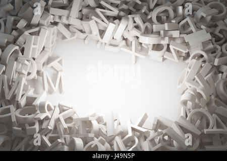 Random letters abstract 3D illustration Stock Photo
