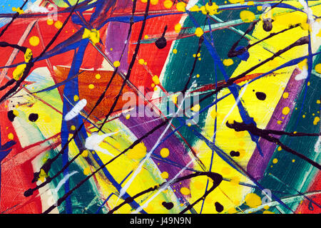 Multi colored artwork full frame close up texture abstract. Stock Photo