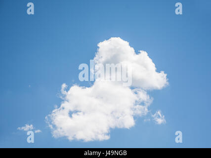 white clouds in the blu summer sky Stock Photo
