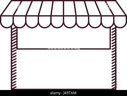 monochrome silhouette of store icon Stock Vector
